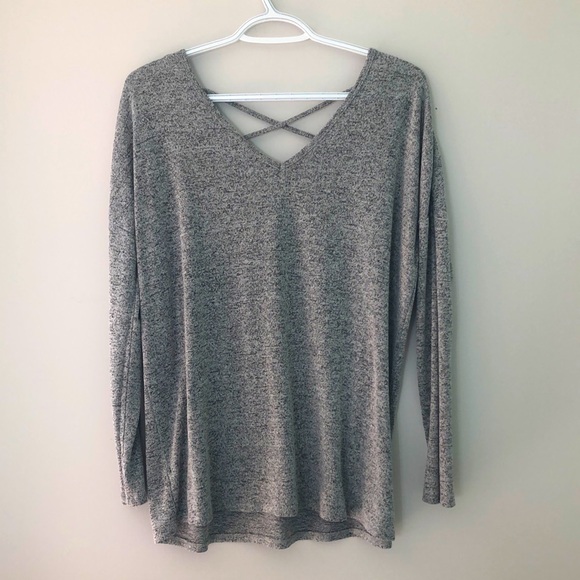 Garage S long sleeve cross back tee - Picture 1 of 3